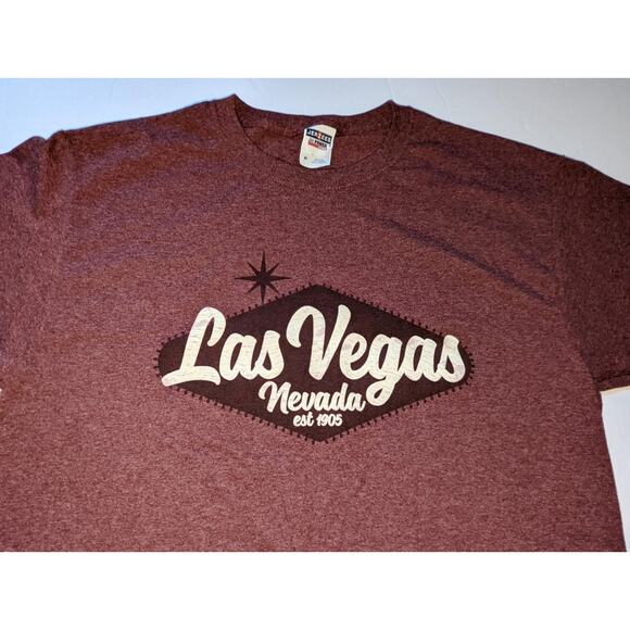 Las Vegas Nevada TShirt Size Medium Mauve Jerzees -0522C34 - Picture 1 of 3